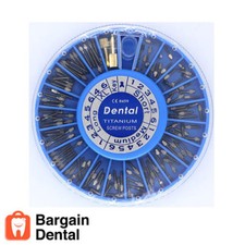 120 pcs Dental Conical Screw Post Authentic 24K Titanium Plated -