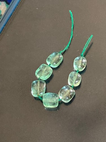 6CT Fine Colombian EMERALD Plain Nuggets Beads 7 pcs fancy - Picture 2 of 7