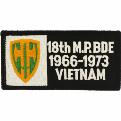 VIETNAM BADGE USAR 18TH MP BDE 1966-1973 Embroidered ShoulderPatch 4-1/4'' (0324)