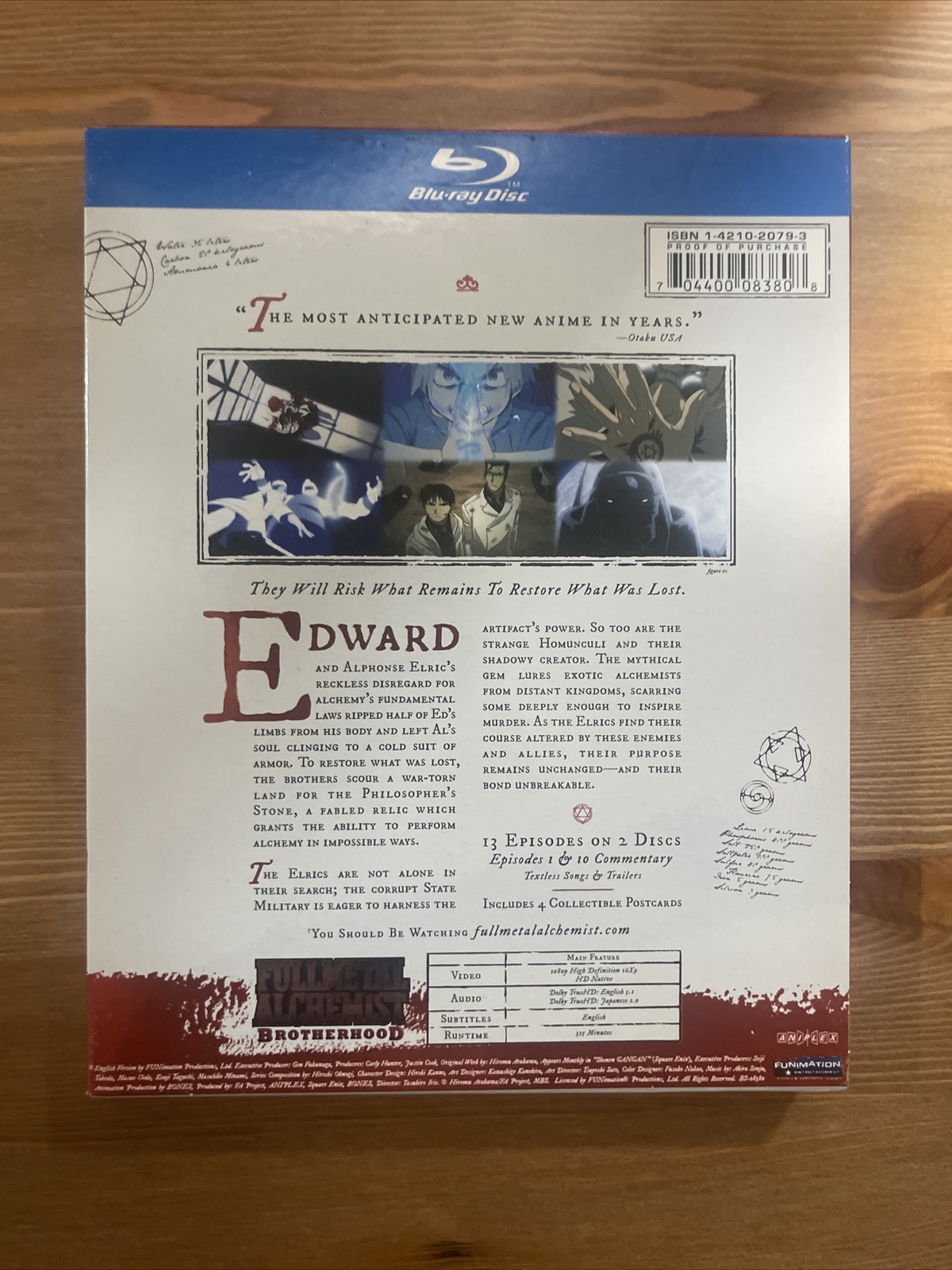 Fullmetal Alchemist: Brotherhood, Part 1 (Blu-ray Disc, 2010, 2-Disc Set)  for sale online