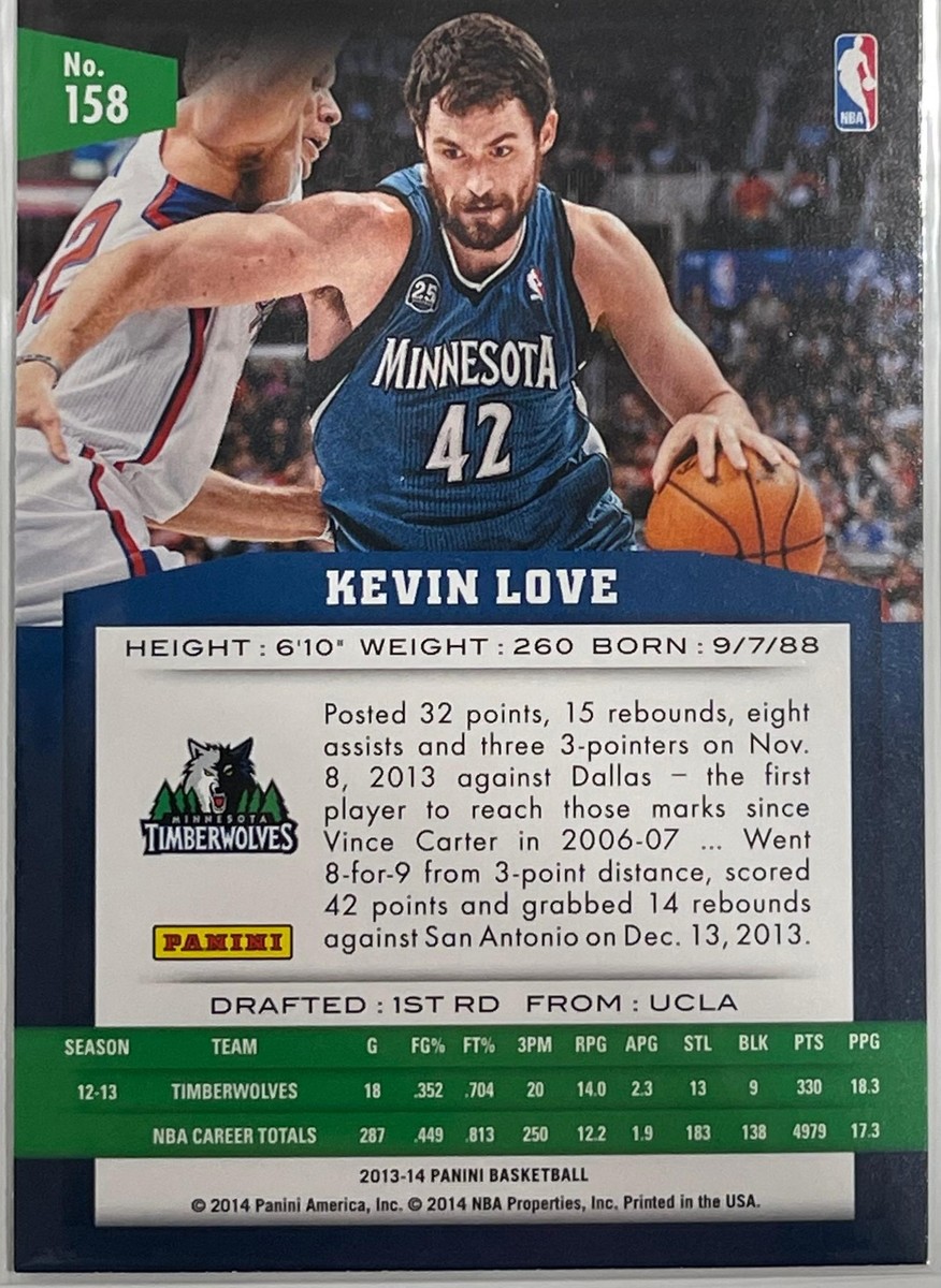 2013-14 Panini #158 Kevin Love | eBay