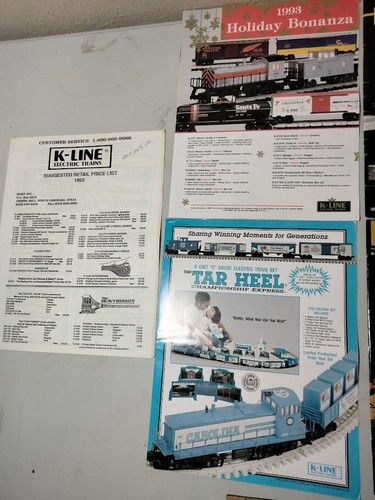 K-LINE 1990 - 1998 Catalog Kline Train Collection Guide Lot of 4 plus more... - Picture 2 of 7