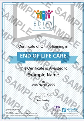 End Of Life Care - Online E- Learning - CPD Approved