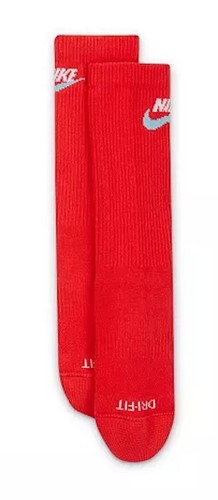 Men Nike Everyday Plus Cushioned Crew Socks 3 Pack Sky Blue Red Size Large 8-12 - Picture 11 of 12