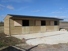 Timber/ Wooden Horse Stable can be mobile - Vale Stables Timber Buildings 12x36'