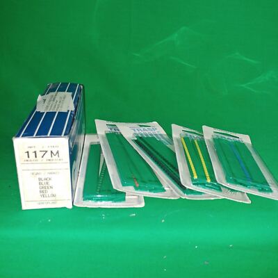 Grafoplast 117M MARKER BLACK,BLUE,GREEN,RED,YELLOW  Wire Markers 1200 TOTAL