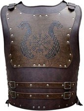 Halloween Viking Warrior Chest Armor Medieval Leather Vest Armor Christmas Gift