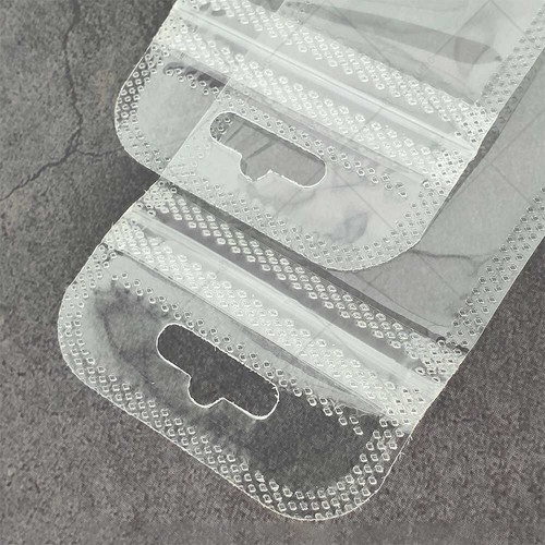 Multi-Size Clear/Clear/Clear Glossy Flat Mylar Zip Seal Bags w/ Hang Hole - Picture 6 of 16