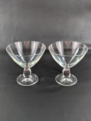 Set of 2 Schott-Zwiesel Conte Clear Champagne/Tall Sherbet Crystal Glasses 1990s