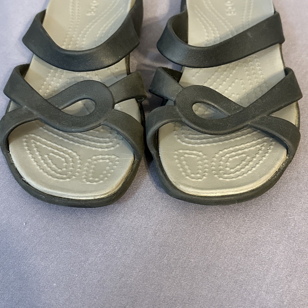 Crocs Sandals Women's Slides Size 6 Blackish Gray Crocs Sandals Women's Slides Size 6 Blackish Gray