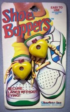 VINTAGE Shoe Boppers Heart Motif 1988 USA sealed lace locks 