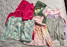 Girls Winter Lot Size 4/5 Cat  Jack Long Sleeve Tie Dye Sweatshirt Outfit 9 Pc