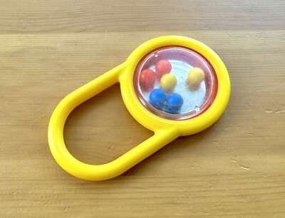 Ebay Rattle Vintage 1992 The First Years Yellow Shake & See Baby Rattle Toy | eBay