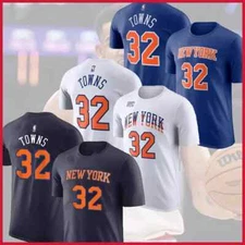 HOT - Karl-Anthony Towns #32 New York Knicks 2025 Player Name & Number Fan Gift