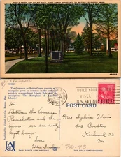 Battle Green and Pulpit Rock Lexington Massachusetts MA Postcard