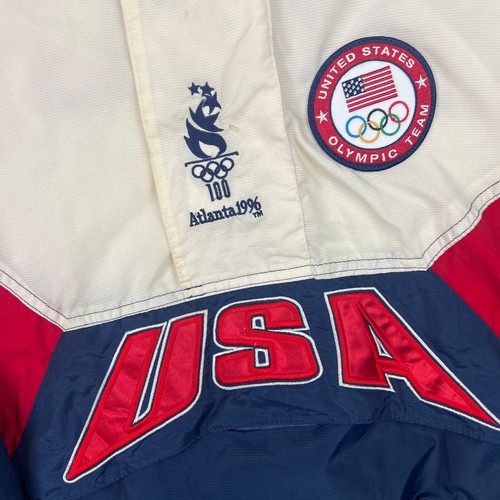 Starter Olympic Collection 1996 USA Jacket Men's Medium Red White Blue - Picture 6 of 10