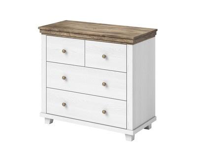 Kommode EVORA 27 90x81x42cm mit 3 Schubladen Abisko Ash/Lefkas