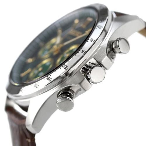 Orologio Uomo SEIKO Spirit SBTR017 Verde Cronografo Quarzo Cinturino Pelle Nuovo - Foto 2 di 6