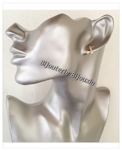 Orecchini A Goccia Con Perle Vintage In Oro 18ct Anni '40 In - Foto 5