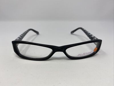 JILL STUART Eyeglasses Frame JS190-1 50-15-130 Black/White Full Rim C163