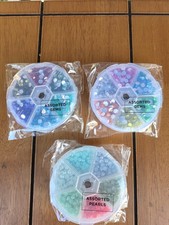 Crafters Companion Assorted Gems Pearls Wheel Lot of 3 Crafting Embellishments