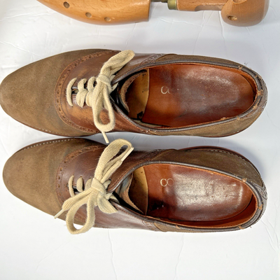 Vintage Cole Haan Leather Saddle Shoes Tan Brown Made In USA  display picture 3