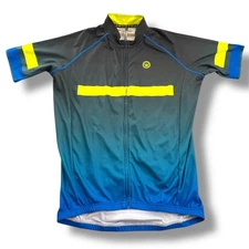Canari Good Ombre Aero Mens Small Cycling Jersey Short Sleeve Blue Yellow