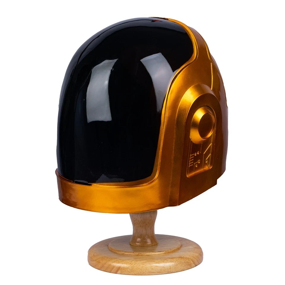 Casco Daft Punk Guy-Manuel Cosplay Máscara Resina Accesorios Usables Dorado para Halloween Foto 2 de 4