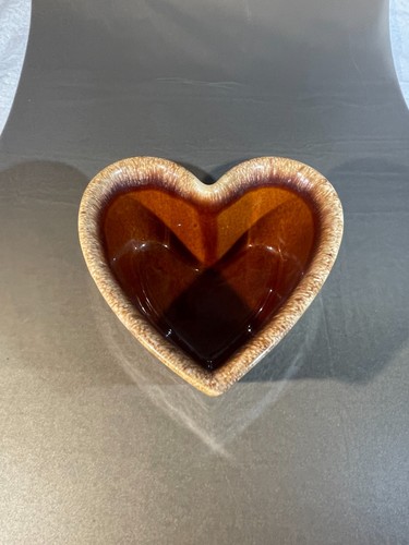 Rumpf braun Tropf herzförmige Schüssel 5,5" x 3,25" (643)