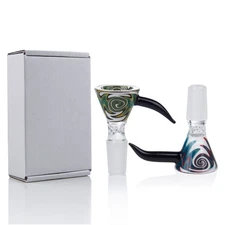 2PCS Wig Wag Smoking Accessories 14mm Male Handmade Glass Bowl With Random color