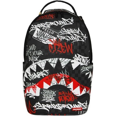 Sprayground Tagged Up Backpack New Black Bookbag Large School Travel Bag