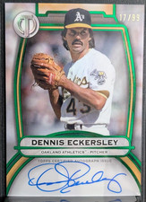 Dennis Eckersley Green #TA-DE 2025 Topps Tribute Auto HoF A's Color Match /99