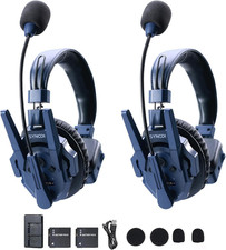 XTALK Master 2 Users Wireless Intercom Headset System,A/B Team Selected Full Dup