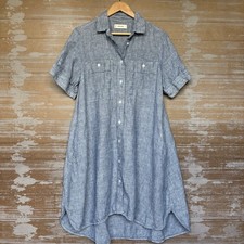 Everlane The Daytripper Dress 100% Linen Minimalist Laggen Look Womens S