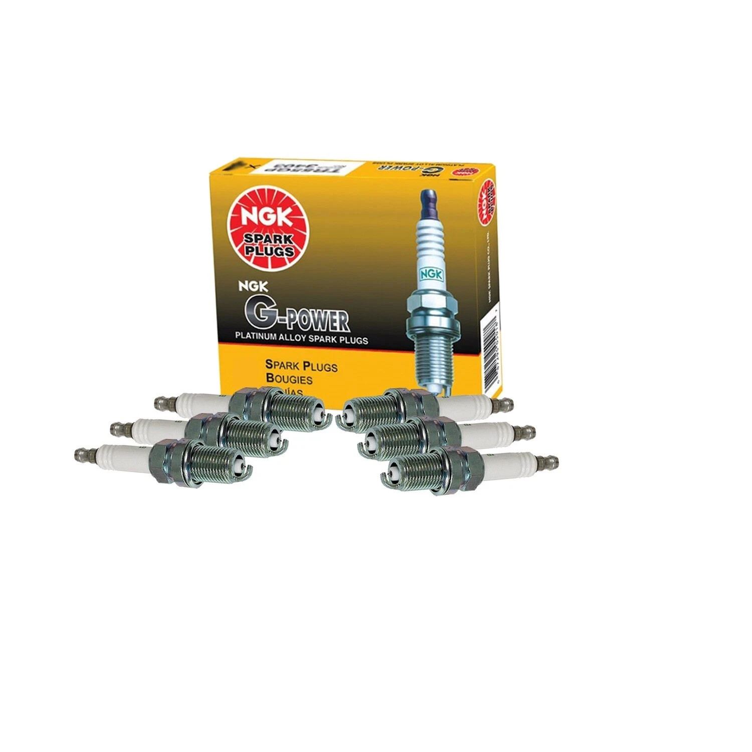 NGK Set 6 G-Power Platinum Spark Plugs For Acura Audi BMW Dodge Honda L6 H6 V6