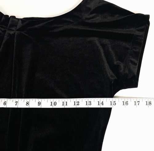BCB Generation Velour Plissee Ausschnitt Minikleid Damen XS schwarz gerafft Stretch - Bild 10 von 15