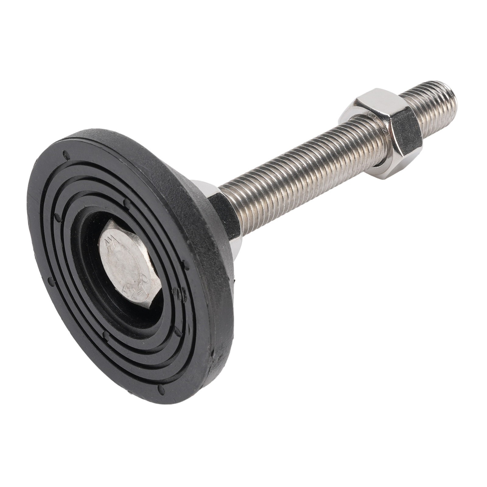 2PCS Leveling Feet 100mm Height Adjustment 80mm Round Base Non Slip