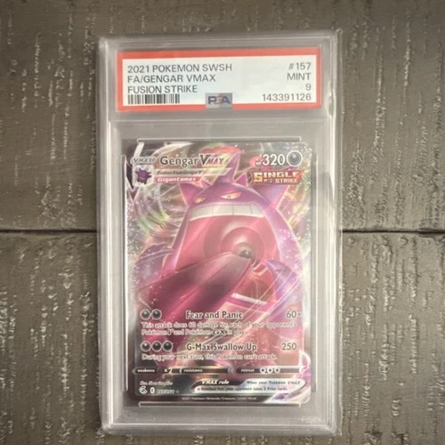 Pokémon Gengar VMAX 157/264 Fusion Strike Ultra Rare Holo PSA 9 2021
