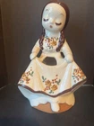 DELEE ART POTTERY Planter NINA 1944 LA Calif Girl Painted Dress Ceramic shawnee