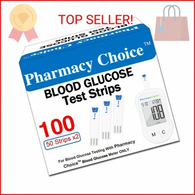 Pharmacy Choice Blood Glucose Test Strips ONLY For Blood Glucose Testing With Ph