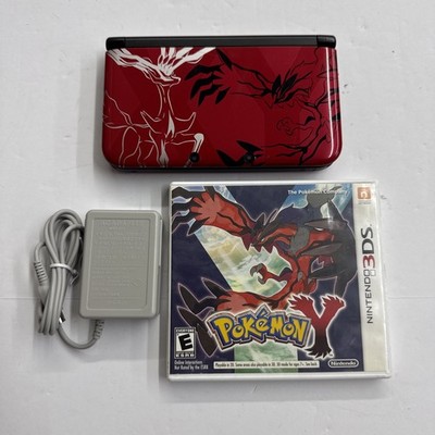 3DS - XL Pokemon X and Y Red Console W/ Pokemon Y Tested & Working #2946
