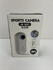 4K Mini Body Camera 128GB Wearable Action Cam Hands Free White