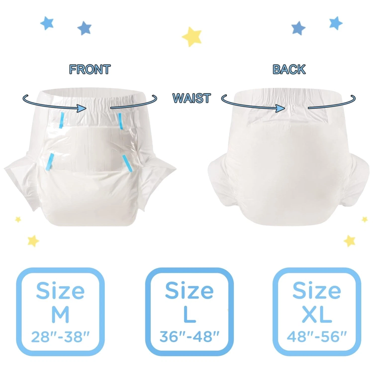 Disposable Incontinence Diapers 10-Pack
