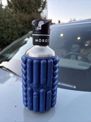 MOBOT Foam Roller Water Bottle 27oz Stainless Steel Purple Yoga Gym Pilaties [24