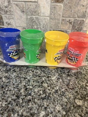 VTG Kellogg s Cornflakes NASCAR Plastic Cups