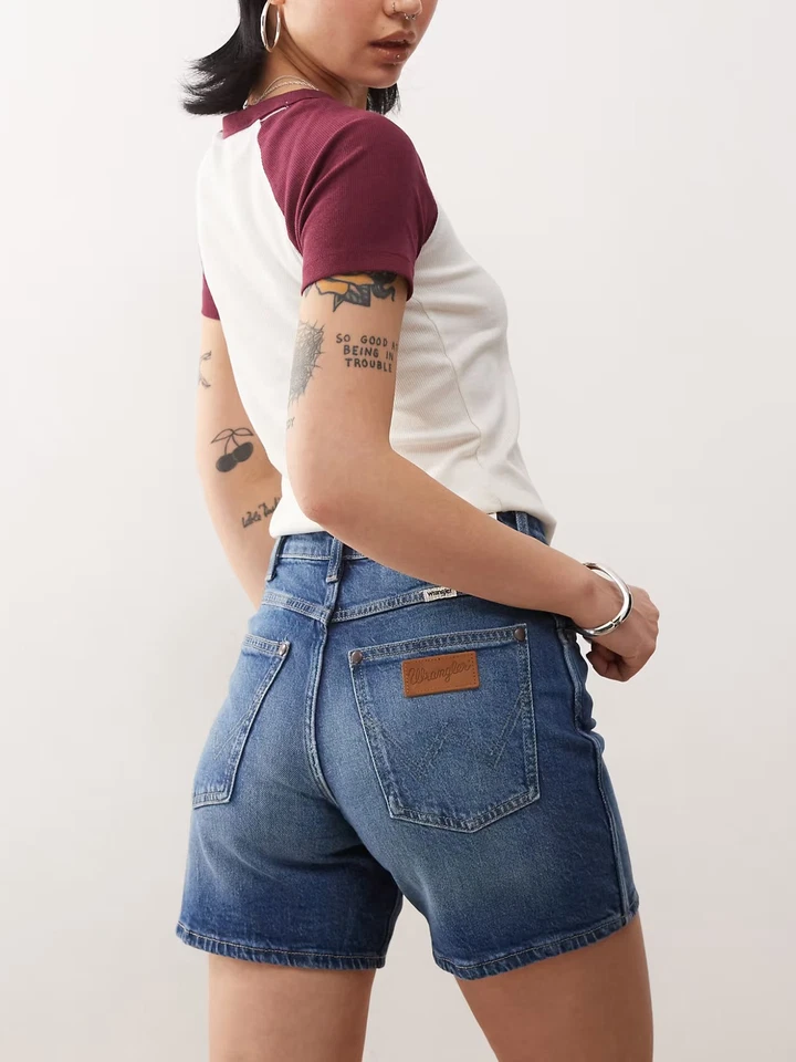 Wrangler - Short En Jean Pour Femme Coupe Détendue - Cowboy Short 5 Inch - Photo 2/4