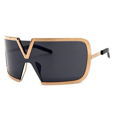 $950 VALENTINO OVERSIZED SHIELD SUNGLASSES