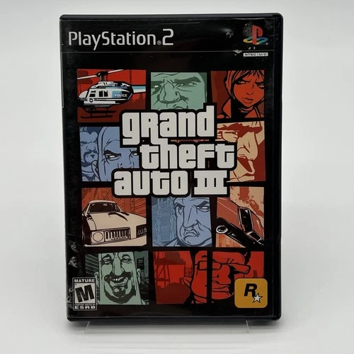 Grand Theft Auto III PS2 PlayStation 2 Black Label CIB w/ Case Manual but NO MAP