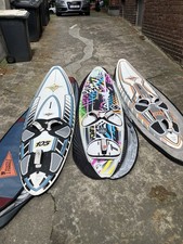 JP 3x Windsurf-Boards , Fiberglass, mehrfarbig + 4 Segel + 3 Masten