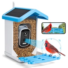 Smart Bird Feeder with Camera Solar Powered & Wireless Outdoor, HD Auto-